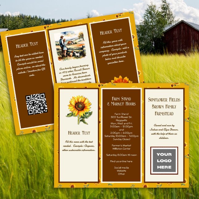 Logo für die Faltbroschüre "Farm Business", QR-Cod Flyer (Von Creator hochgeladen)