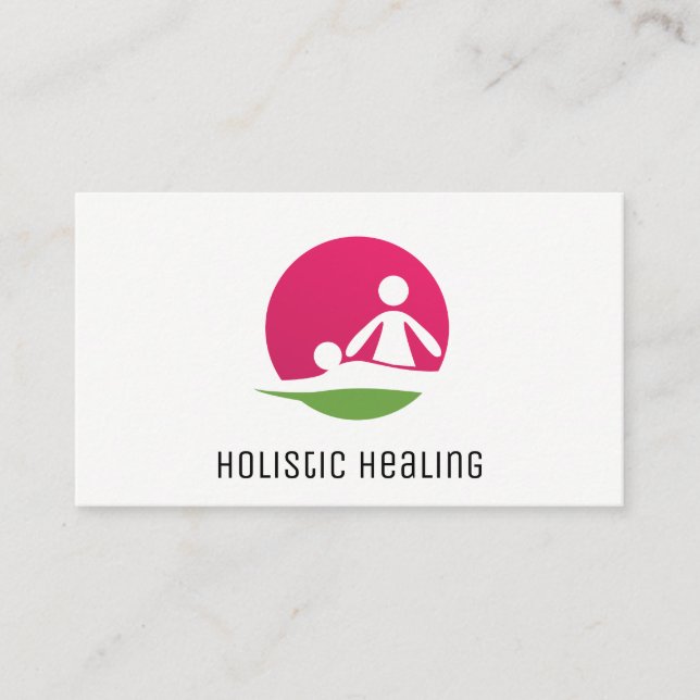 Logo für die ganzheitliche Medizin | Massage Visitenkarte (Vorderseite)
