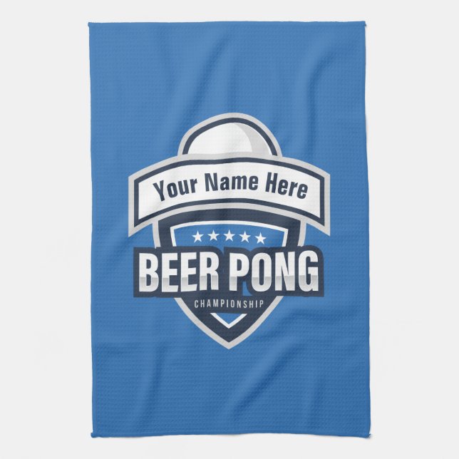 Logo für die individuell anpassbare Bierpong-Meist Geschirrtuch (Vertikal)