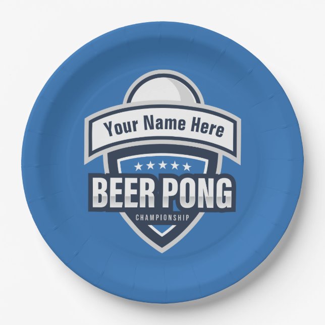 Logo für die individuell anpassbare Bierpong-Meist Pappteller (Vorderseite)