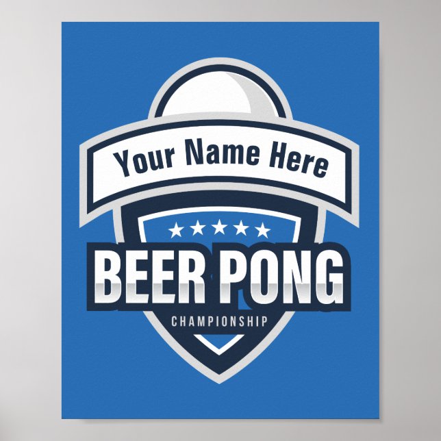 Logo für die individuell anpassbare Bierpong-Meist Poster (Vorne)