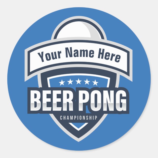 Logo für die individuell anpassbare Bierpong-Meist Runder Aufkleber (Vorderseite)