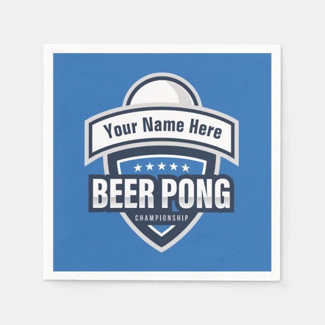 Logo für die individuell anpassbare Bierpong-Meist Serviette (Vorderseite)