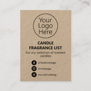 Logo für die Minimalistische Candle-Scent-Liste v Visitenkarte