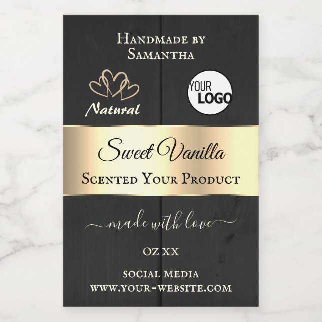 Logo für die Produktkennzeichnung von Schwarz-Holz Lebensmitteletikett (Einzelnes Label)