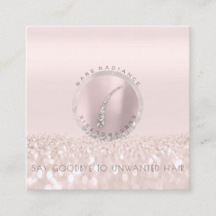 Logo für die Rose der Elektrolyse-Glitzer1 Telefonnummerkarte