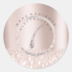 Logo für die Rose zum Entfernen von Elektrolysehaa Runder Aufkleber