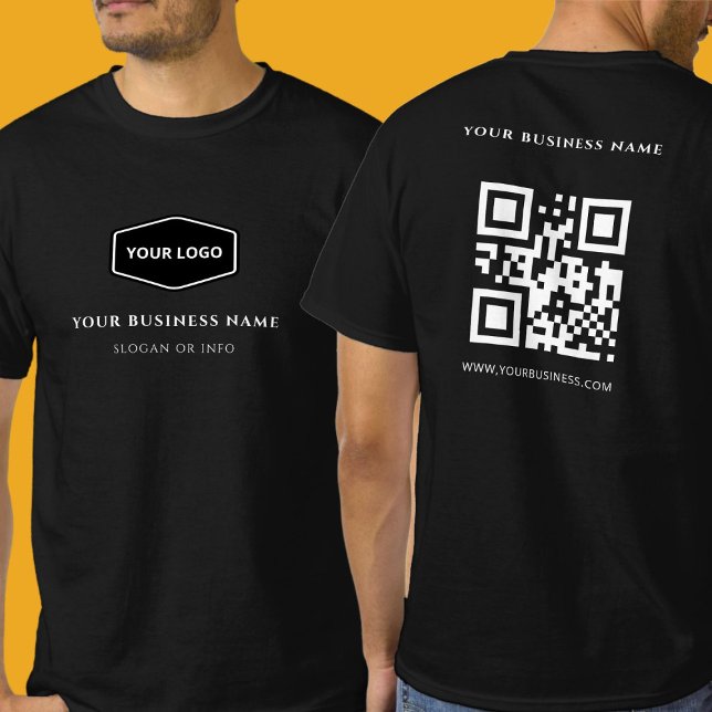 Logo für die schwarze QR-Norm und Werbefirma T-Shirt (Von Creator hochgeladen)
