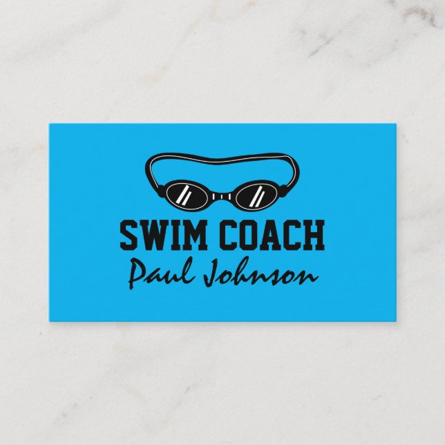 Logo für die Swim-Coach-Brille Visitenkarte (Vorderseite)