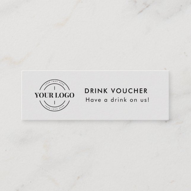 Logo für die Veranstaltung "Corporate Drink Vouche Mini Visitenkarte (Rückseite)