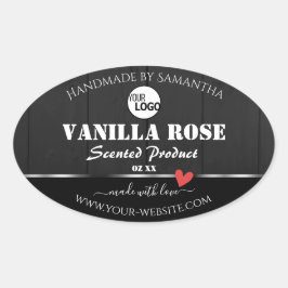 Logo für die Verpackung von Schwarzholzkörnern Ovaler Aufkleber