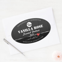 Logo für die Verpackung von Schwarzholzkörnern Ovaler Aufkleber