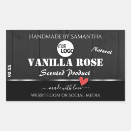 Logo für die Verpackung von Schwarzholzkörnern Rechteckiger Aufkleber