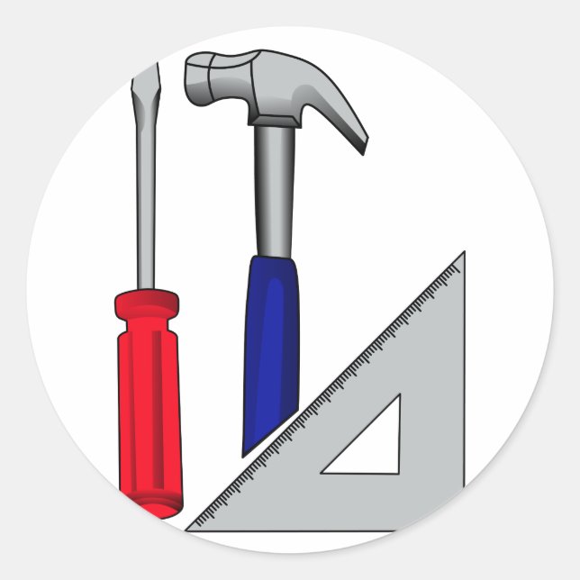 Logo für die Zimmereinrichtung Runder Aufkleber (Vorderseite)