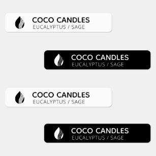 Logo für dünne schwarz-weiße Kerzen   Etiketten