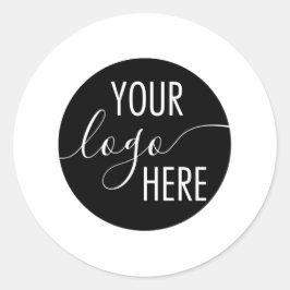 Logo für einfache benutzerdefinierte Unternehmen Runder Aufkleber