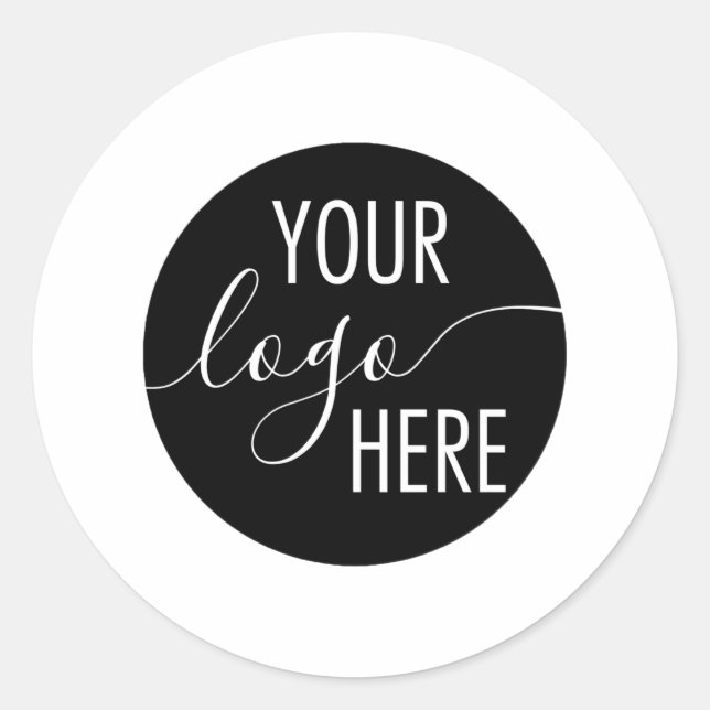 Logo für einfache benutzerdefinierte Unternehmen Runder Aufkleber (Vorderseite)