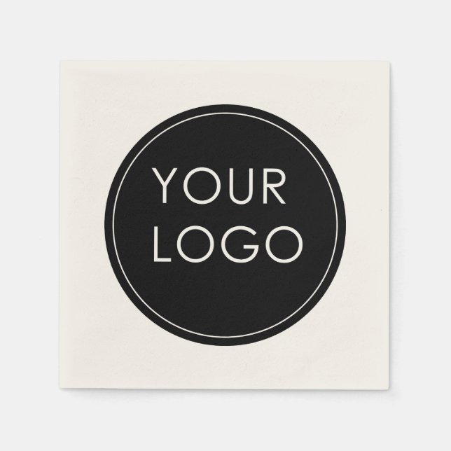 Logo für einfache Unternehmen Serviette (Vorderseite)