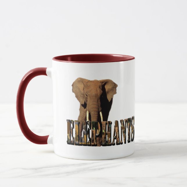 Logo für Elefanten, Tasse (Links)
