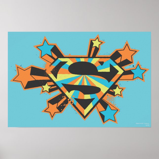 Logo für farbige Supergirl-Stars Poster (Vorne)