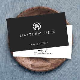 Logo für Filmmacher und Videoeditor, Visitenkarte
