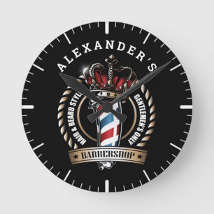 Logo für gekrönte Barberole personalisieren Uhr