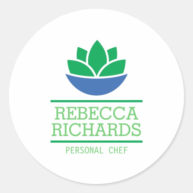 Logo für gesunde Salate und Gemüse aus dem Caterin Runder Aufkleber (Vorderseite)