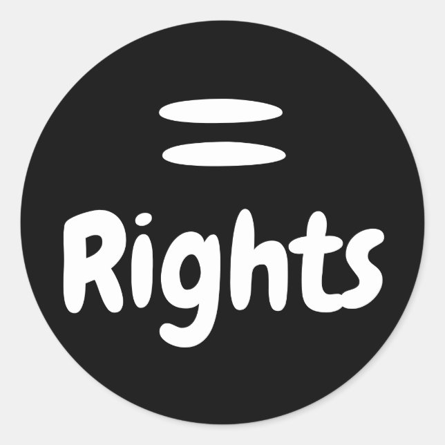 Logo für gleiche Rechte Runder Aufkleber (Vorderseite)