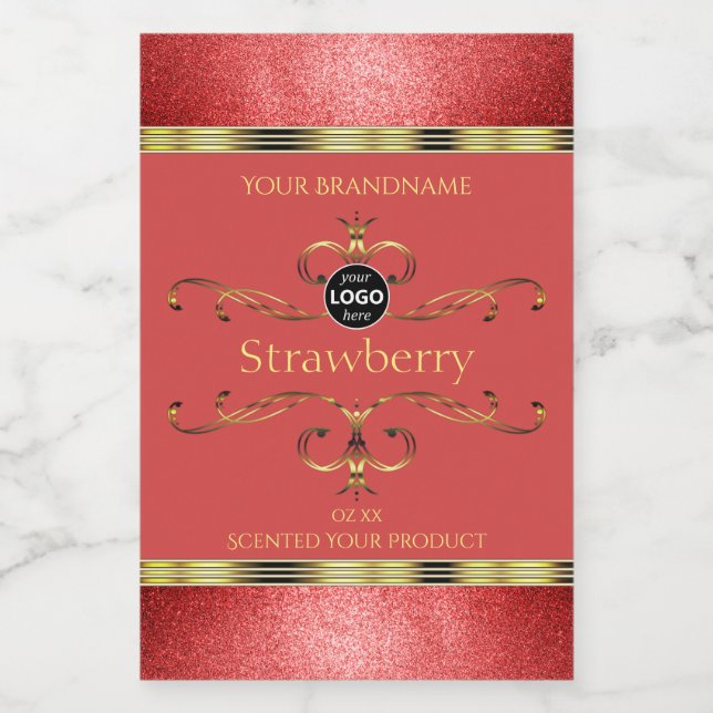 Logo für Glitzer-Border-Markenbezeichnungen für Ro Lebensmitteletikett (Einzelnes Label)