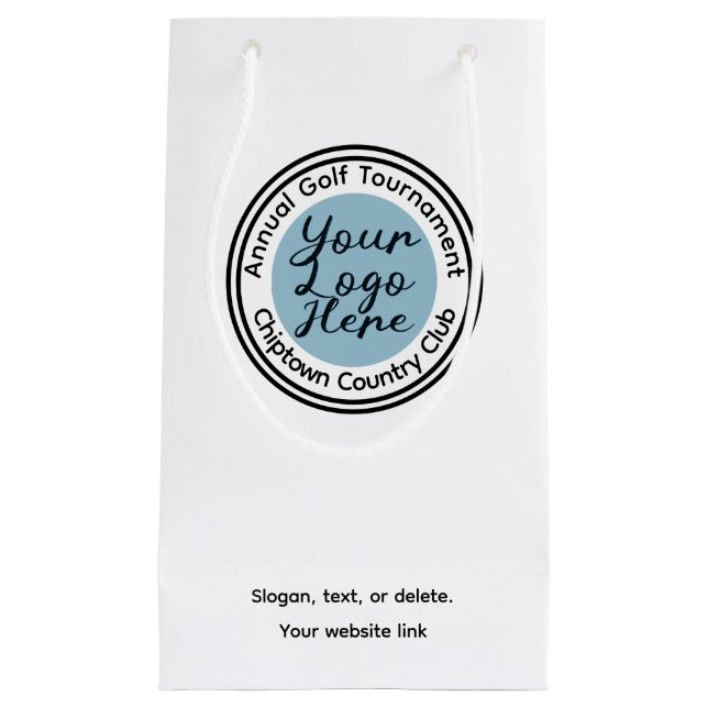 Logo für Golfturniere oder Veranstaltungen persona Kleine Geschenktüte (Vorderseite)