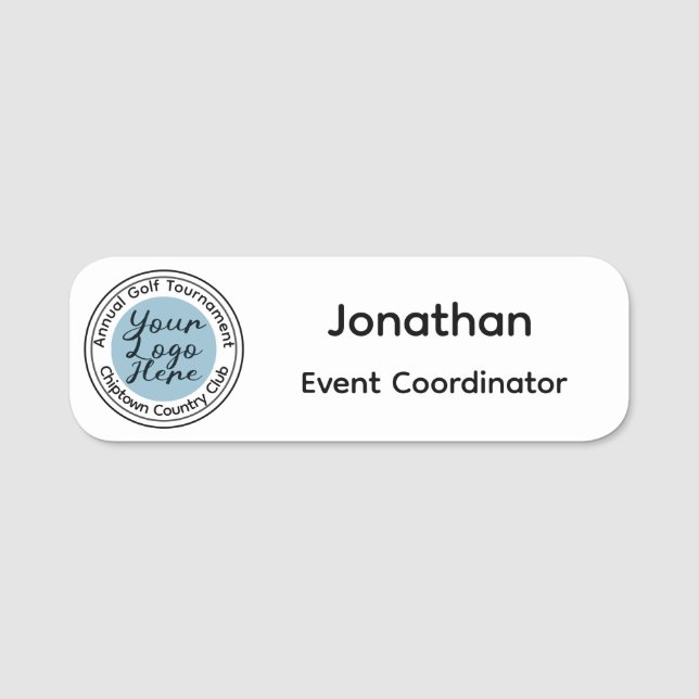 Logo für Golfturniere oder Veranstaltungen persona Namensschild (Vorderseite)