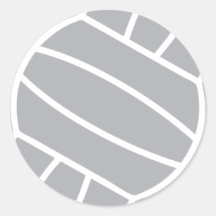 Logo für graue Volleyball Runder Aufkleber