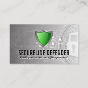 Logo für "Green Shield Security" Moderner Hinter Visitenkarte