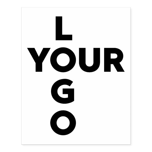 Logo für Großunternehmen mit vertikaler Geschäftst Gummistempel (Prägung)