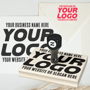 Logo für Großunternehmen, Name, Website, Slogan Gummistempel