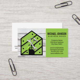 Logo für Hardware-Tools   Holz Visitenkarte