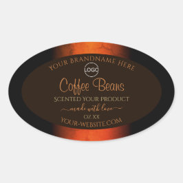 Logo für hellbraune Marmormarken Ovaler Aufkleber