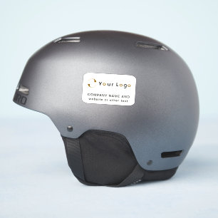 Logo für Helm-Business-Vinyl in weißem Rechteck Aufkleber