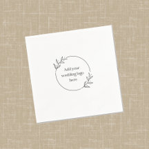 Logo für Hochzeiten, individueller Cocktail Napkin