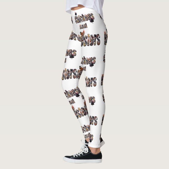 Logo für Hühner und Roosters, Leggings (Links)