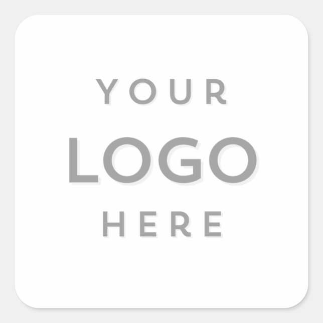 Logo für Ihr Unternehmen hinzufügen Quadratischer Aufkleber (Vorderseite)