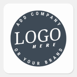Logo für Ihr Unternehmen hinzufügen Quadratischer Aufkleber