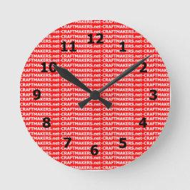 Logo für Ihr Unternehmen hinzufügen Runde Wanduhr