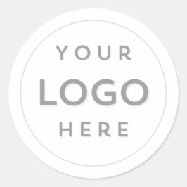 Logo für Ihr Unternehmen hinzufügen Runder Aufkleber