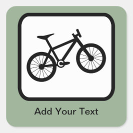 Logo für individuell anpassbare Mountainbiker Quadratischer Aufkleber