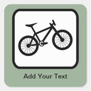 Logo für individuell anpassbare Mountainbiker Quadratischer Aufkleber