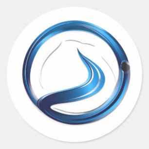Logo für Installationen Runder Aufkleber