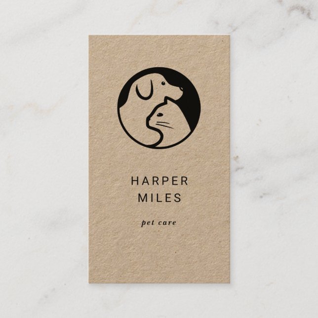 Logo für Katzen und Hunde Visitenkarte (Vorderseite)