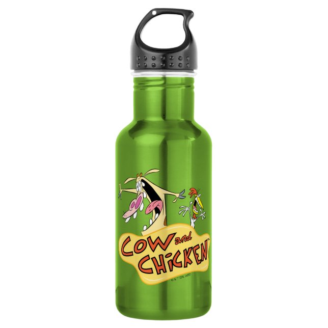 Logo für Kuh und Hühnchen Edelstahlflasche (Vorderseite)