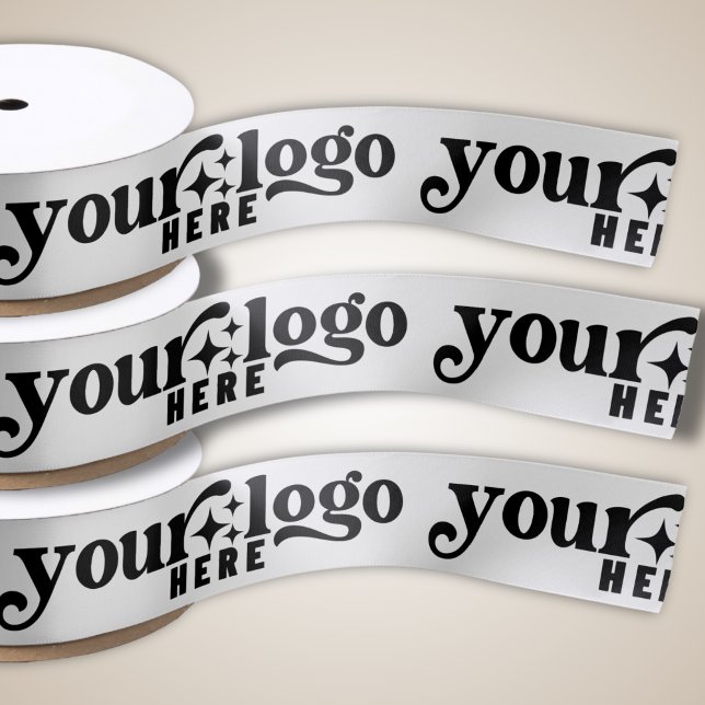 Logo für kundenspezifische Unternehmen - Geschenkv Satinband (Custom Company Logo Branded Business Gift Wrapping Satin Ribbon)